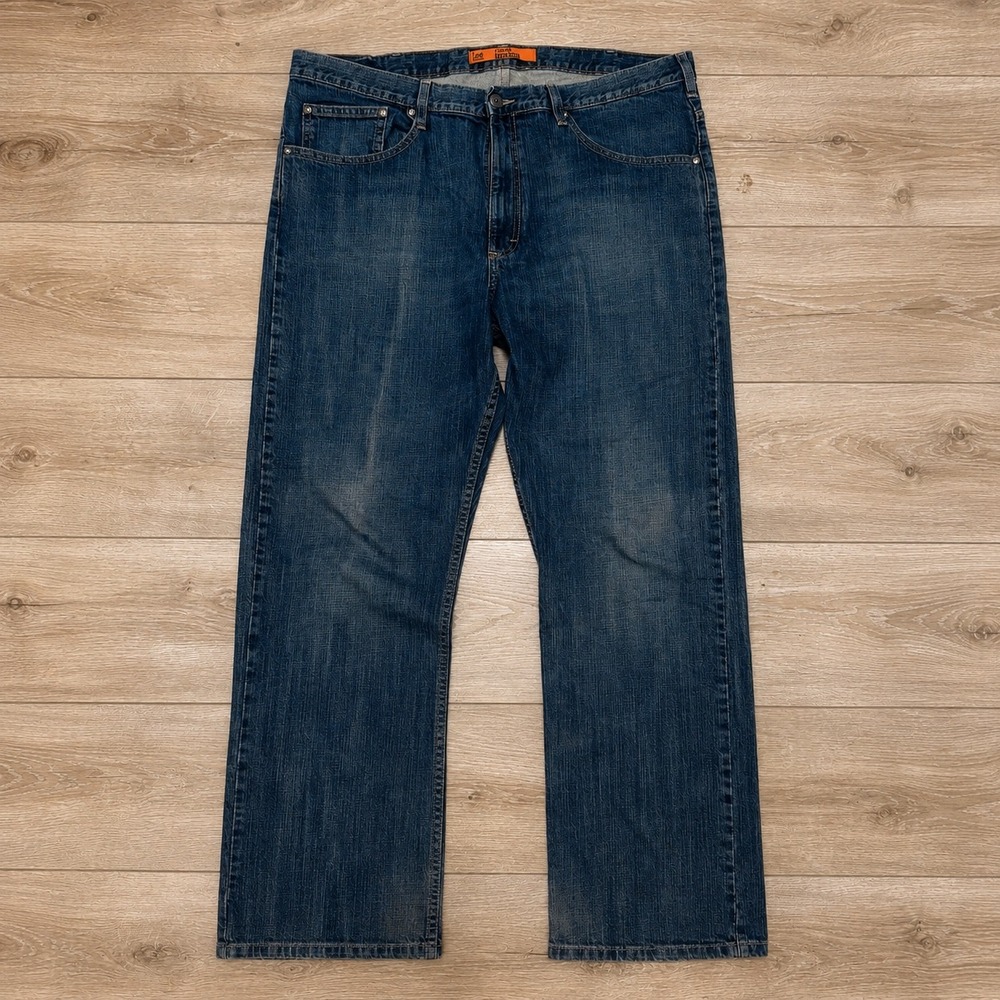 Lee Dungarees Relaxed Bootcut Jeans Mens 38x32 Blue Denim Medium Wash Stretch